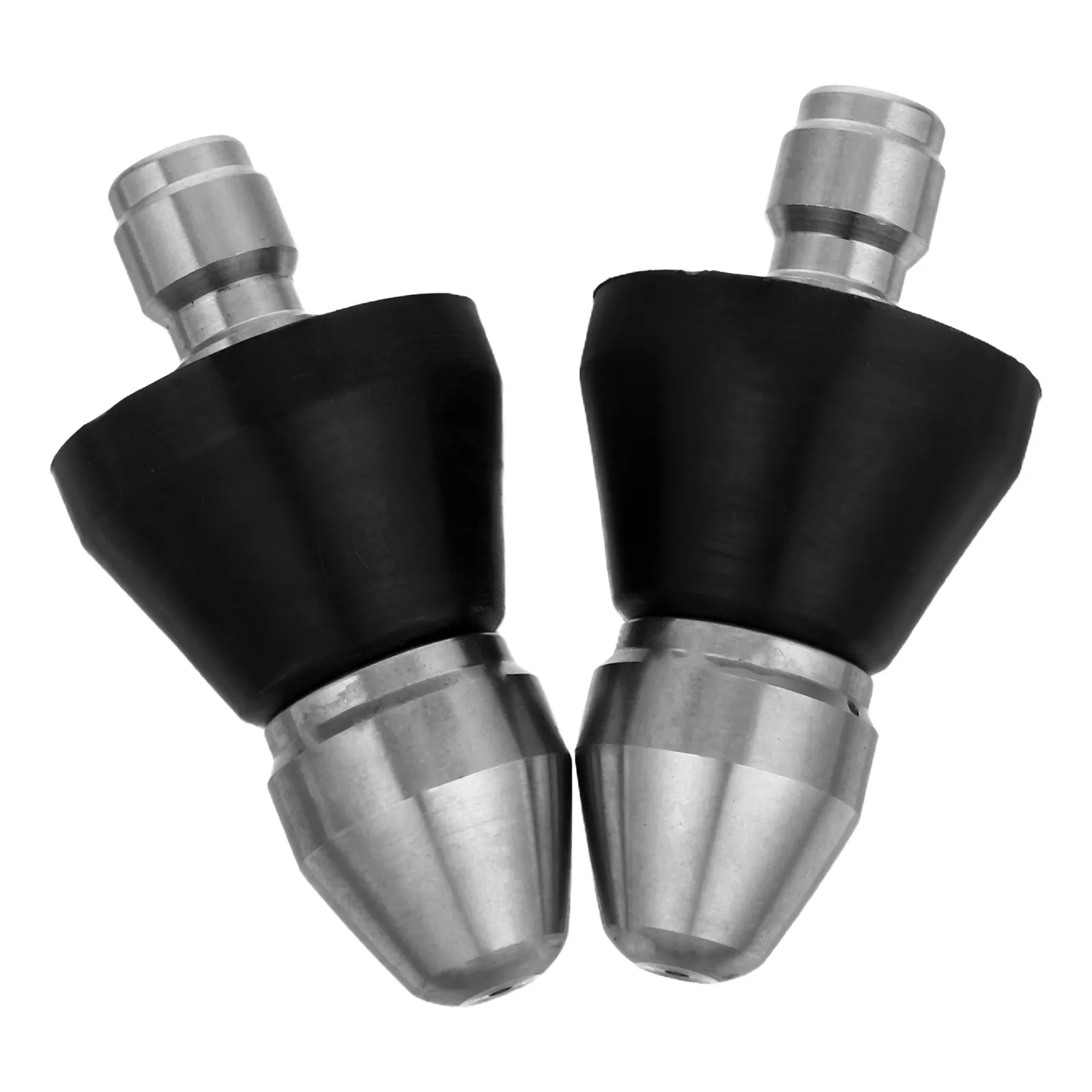 2Pcs Sewer Nozzle High Pressure Stainless Steel Sprayer Pipe Cleaning Tool Hose Attachment Quick Connector