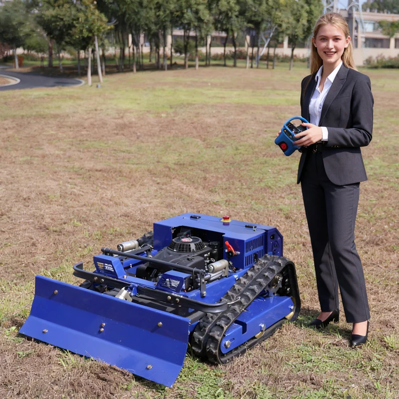 Customized The Lawn Mower Control Mowers Slope Lawn Mower Tracked All Terrain Remote Control Robot Weed Mowing Machine