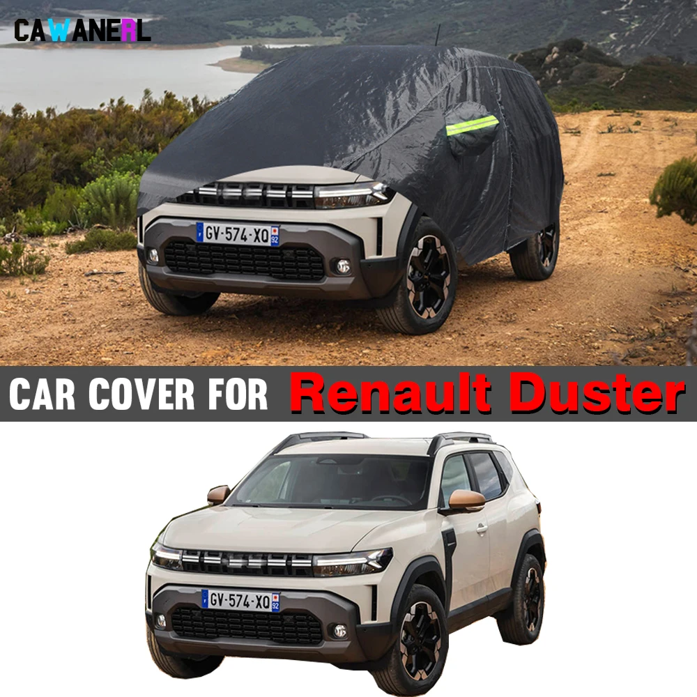 

Прочный автомобильный чехол для Dacia Renault Duster 2010-2026, анти-УФ-солнцезащитный козырек, защита от дождя, снега, ветра, водонепроницаемый чехол для внедорожника