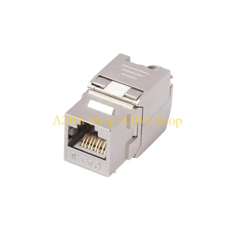A2BA Ethernet Wall Outlet Coupler Connector, RJ45 Female Design with Metal Housing and Rear Wire Termination for Cable Layout