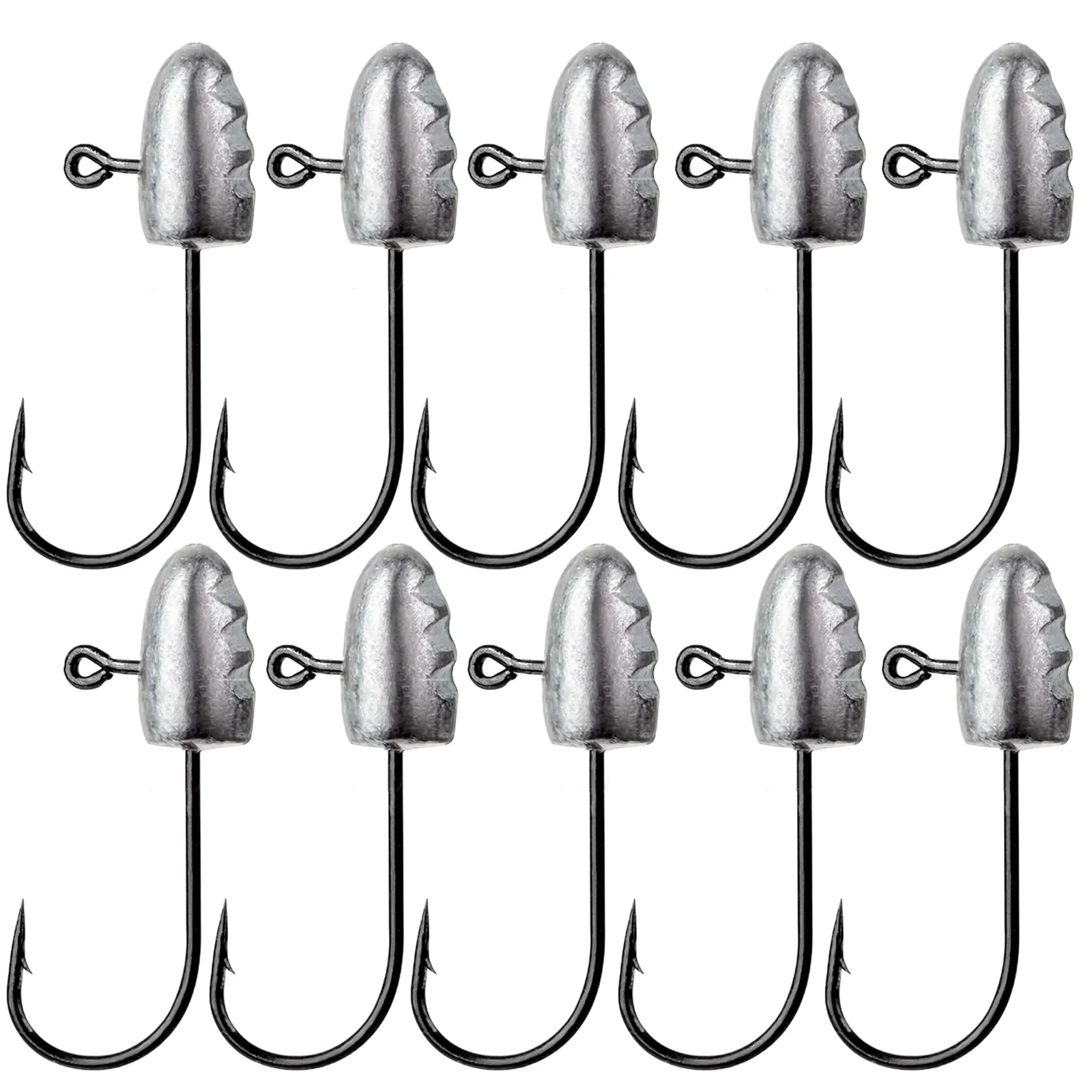

10pcs/lot Mini Jig Head Hooks 1g 2g 3g 4g Lead Heads Worm Hooks High Carbon Steel Fishhook For Soft Lures Fishing Tackle