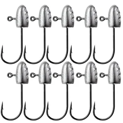 20pcs/lot Mini Jig Head Hooks 3g 4g Lead Heads Worm Hooks High Carbon Steel Fishhook For Soft Lures Fishing Tackle Accessories