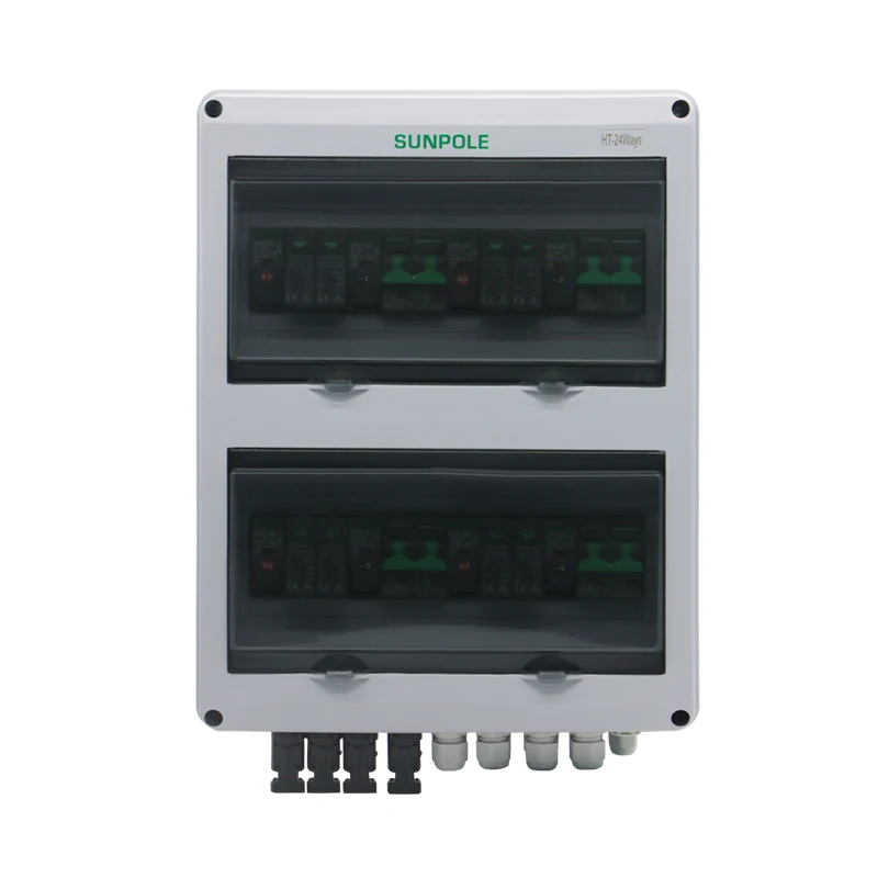 Imagem -02 - Solar Fotovoltaica pv Combiner Box Fusível de Proteção contra Raios Mcb Spd Impermeável Ip65 Entrada Saída dc 550v Atacado