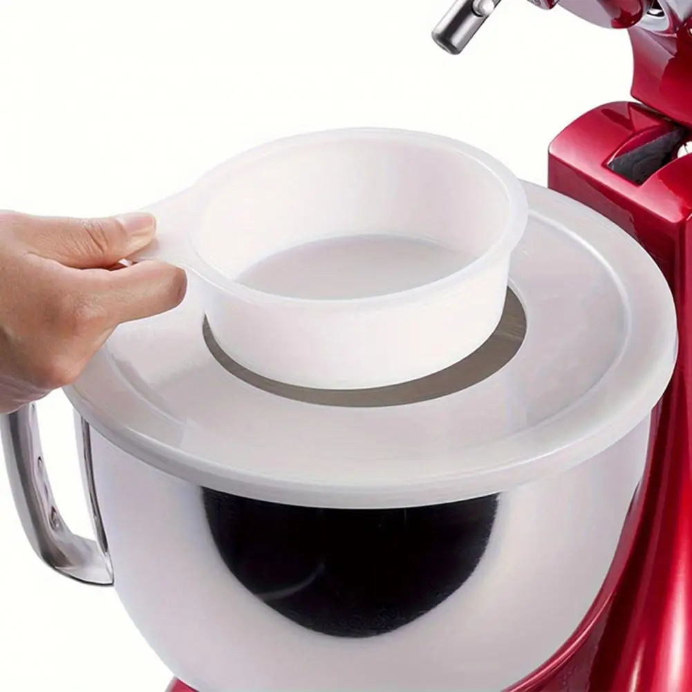 Mixer Bowl Covers For KitchenAid 4.5-5 Qt Stand Mixer Anti-Splash Baffle Transparent Lid With Extra Pouring Window For Splashes