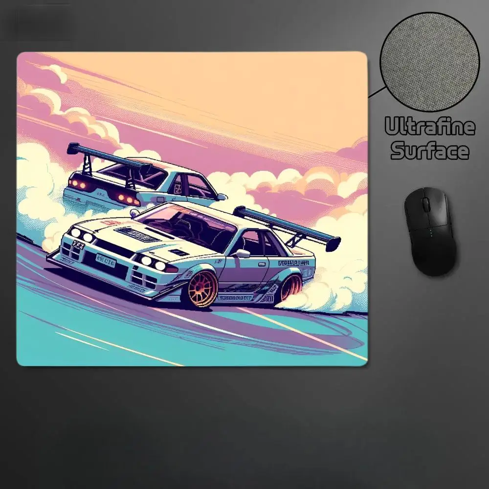 

Anime drifting sports car Mouse Pad 40X45 Computer Accessories Office Game Table Mats Rubber Anti-slip Mousepads Small Desk Pads