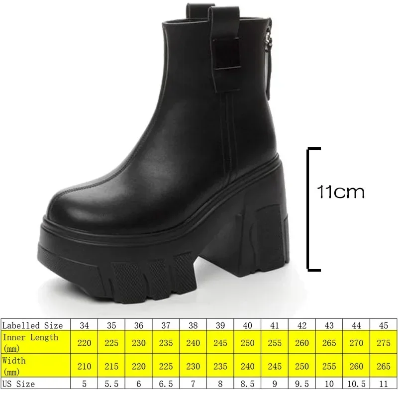 Fujin 11cm New Microfiber Leather Women High Increase Casual Ankle Boots Platform Wedge Pumps Heels White Shoes Winter Shoes