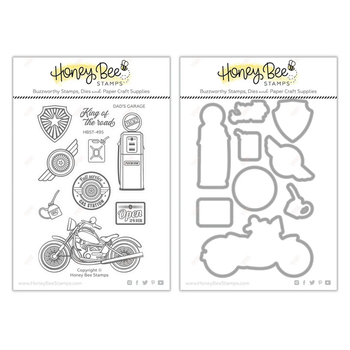 

Dad's Garage Motorcycle Metal Cutting Die Stamp DIY Handmade Embossing Stencil Making Scrapbook Diary Greeting Card Decoration