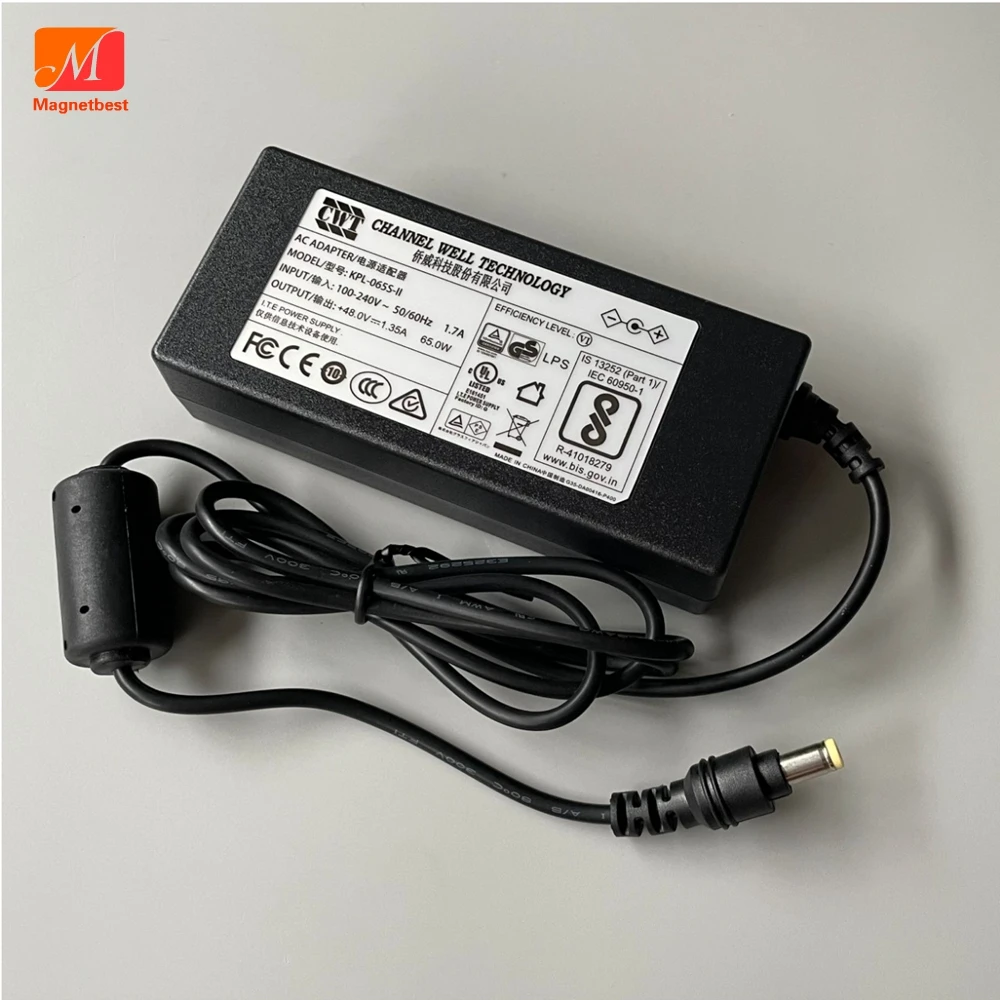 حقيقي CWT 48 فولت 1.35A 65 واط التيار المتناوب تيار مستمر محول KPL-065S-II السادس ل Hikvision مسجل فيديو NVR POE امدادات الطاقة شاحن محول #4