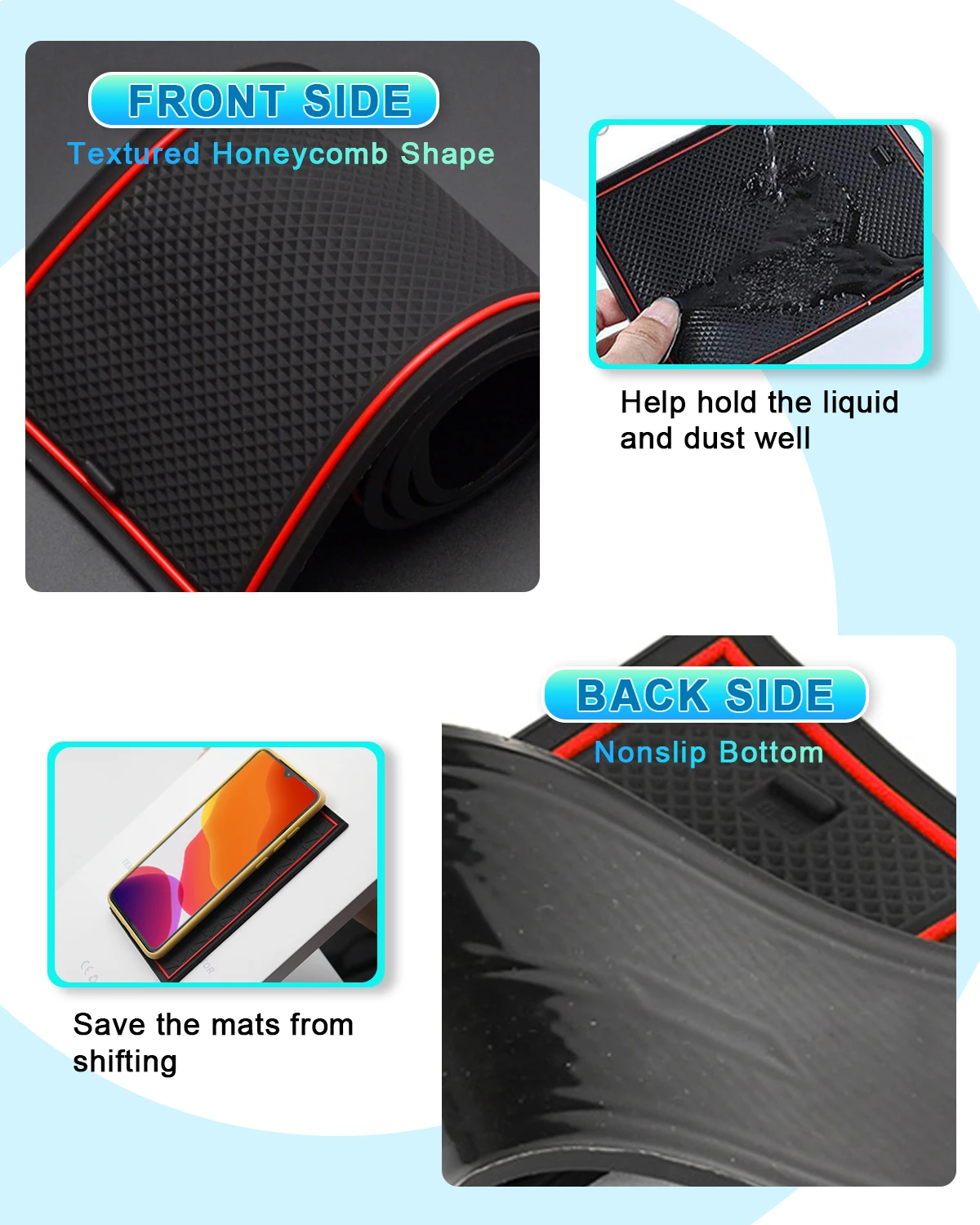 LFOTPP Tür Nut Matte für Renault Rafale E-tech 2024 2025 Auto Anti-Rutsch-Gummi Tor Slot Pad Renault Rafale 2025 Zubehör – Detail 6