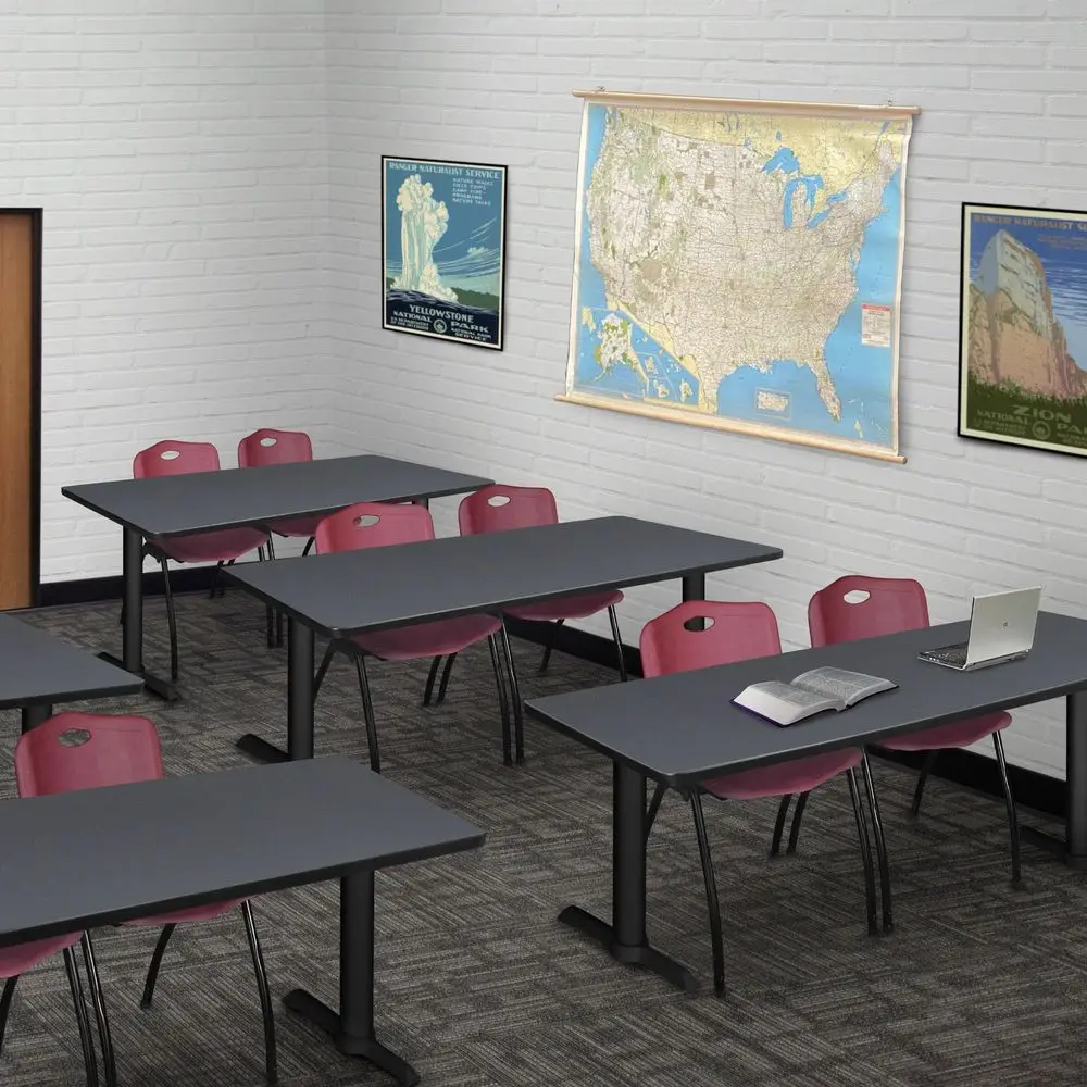 

Cain 60 x 24 in. Steel TBase Training Seminar Table Grey -HOT
