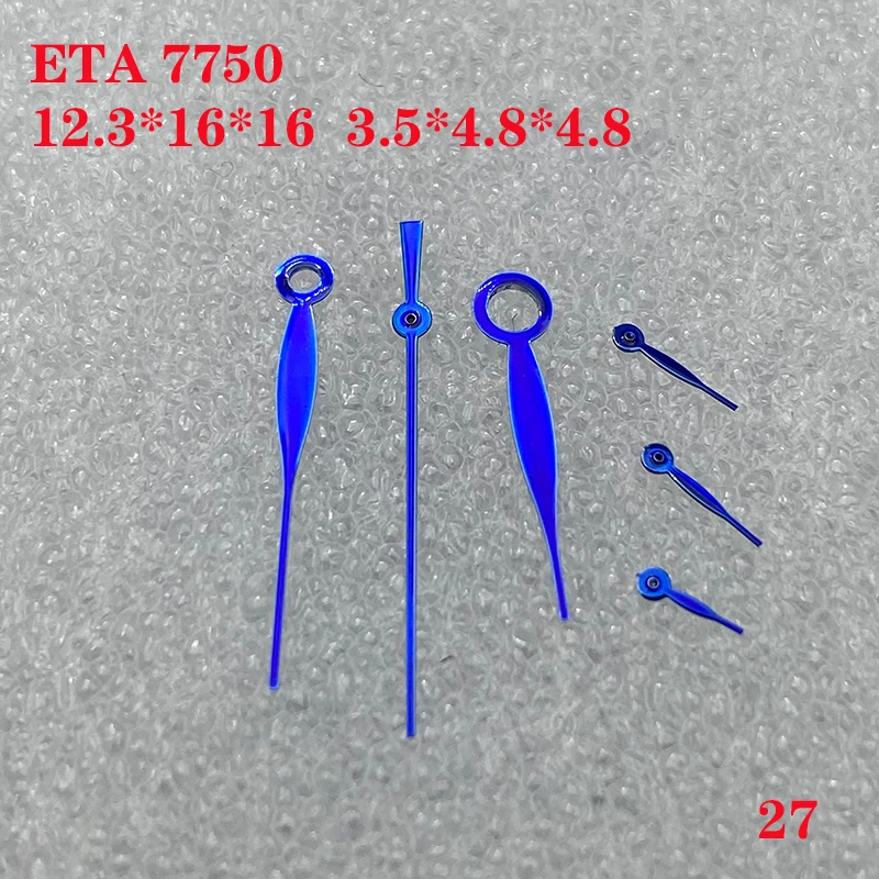 Watch Accessories Watch Hand 6 Needles for ETA 7750 Movement Size 12.3mm*16.0mm*16.0mm 3.5mm*4.8mm*4.8mm Man's No.027