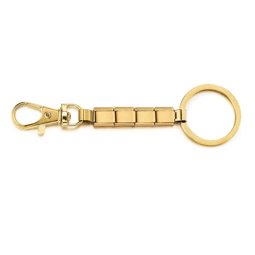 rose gold keychain Women Men Removable Pink Purple Gold Color Key Chain Italian Charm 9mm Link Making DIY Trendy Accessory Gifts