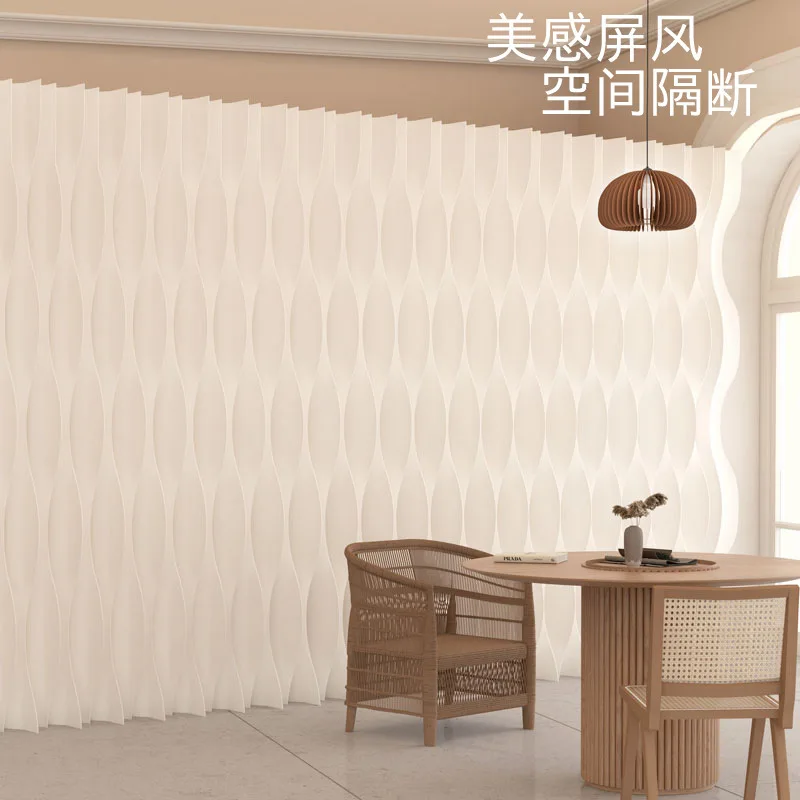 Screen partition office living room folding mobile blocking Panmunjom exhibition universal non-punching background wall self-ins