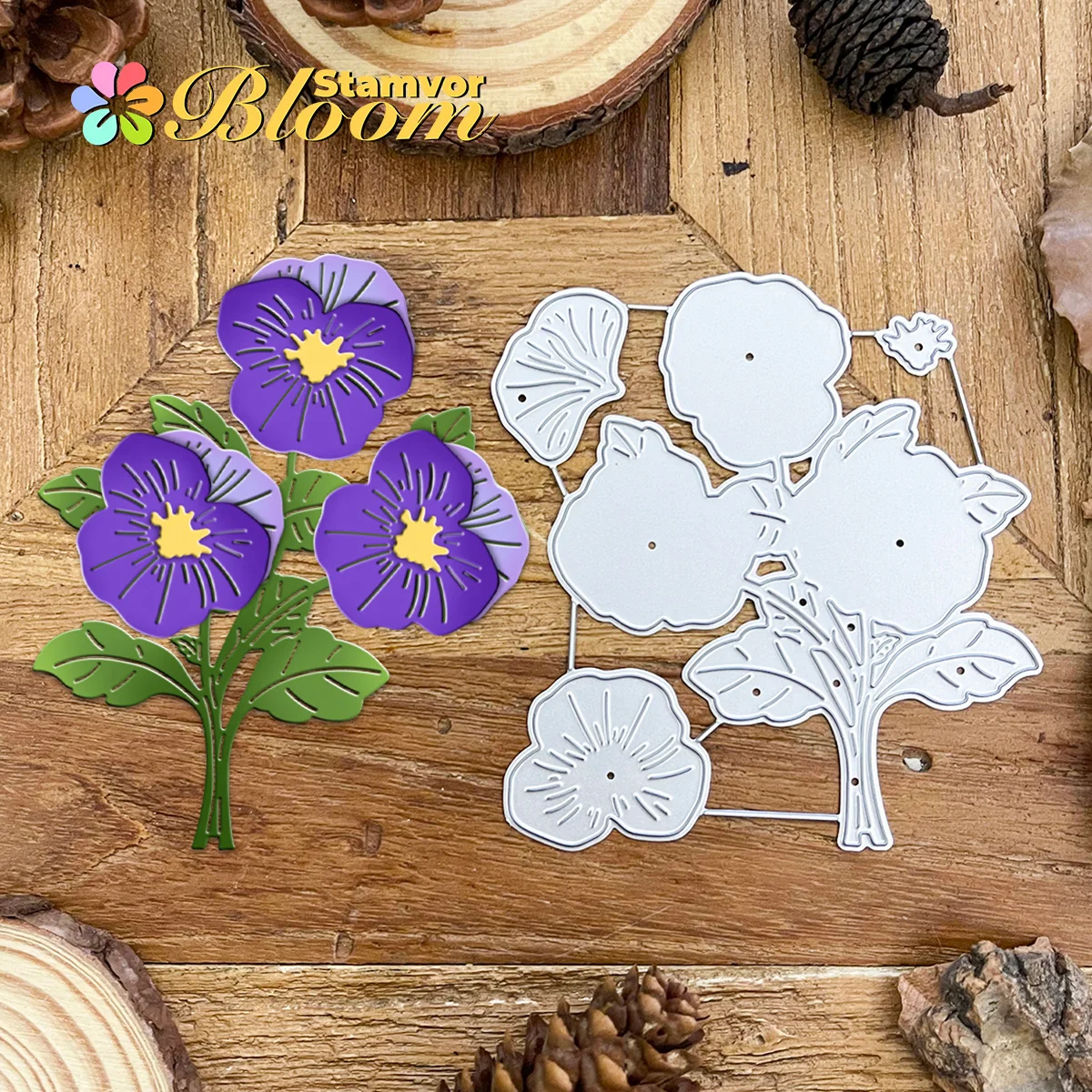 الأصلي طبقات جميلة الزهور بانسي باقة قطع معدنية يموت سكرابوكينغ النقش الزخرفية