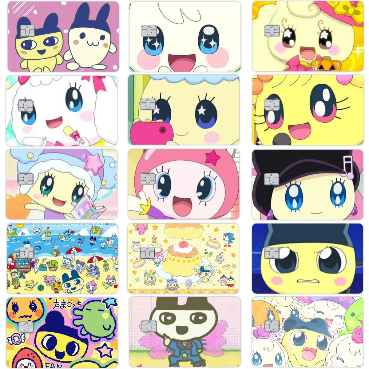 

Мультфильм аниме игра электронные домашние животные Тамагочи Diy кредитная дебетовая банка Alla Card Star Laser аниме кожа пленка наклейки игрушка украшение