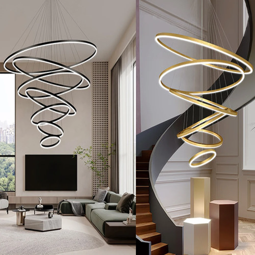 Plafonnier LED suspendu au design nordique moderne, éclairage d\'intérieur, luminaire décoratif de plafond, idéal pour un salon