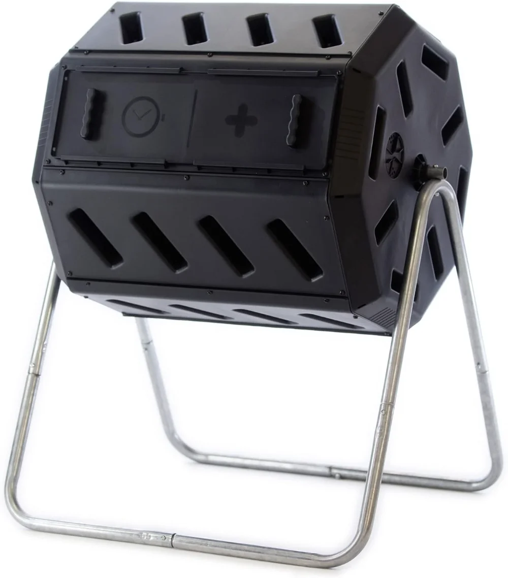 

FCMP Outdoor IM4000 Dual Chamber Tumbling Composter Canadian-Made, 100% Recycled Resin