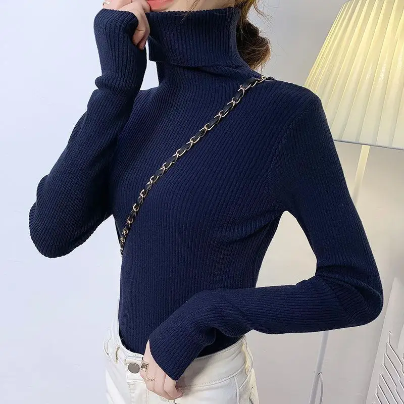 Alobee New Women Sweater Turtleneck Knitted Pullover Cheap Women's Sweater Casual Sweet Top Women Jumper Chic Female Clothes