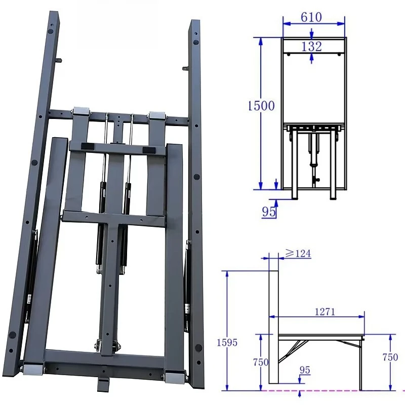 Multifunctional furniture hardware accessories Transformer convertible table Wall-mounted dining table Folding table mechanism
