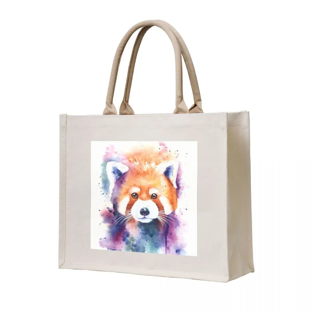 

Red Panda Splash Watercolor Tote Bag tote canvas Big women woman personalized