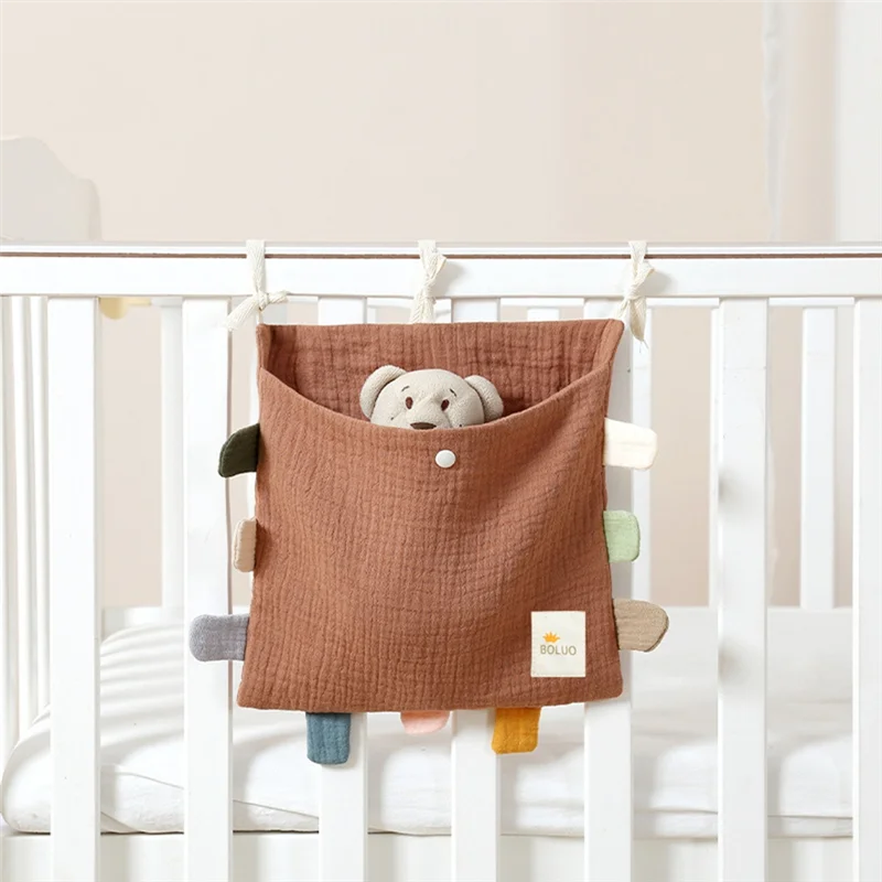 

LCLL-Baby Bed Side Organiser Cotton Bed Storage Bagessentials Storage Bag Baby Hanging Bag For Baby Nappy Toy Clothes