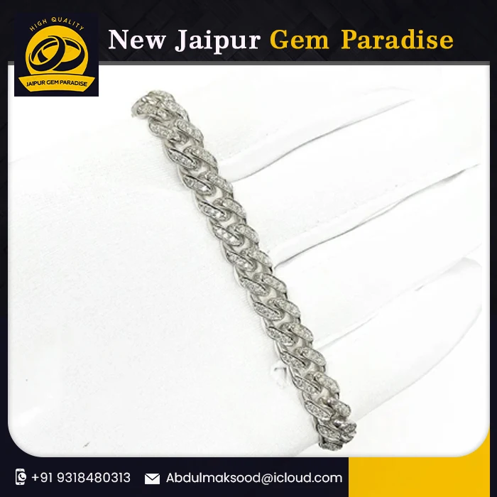 Arrival 6mm Miami Cuban Link Chain Vvs Moissanite Diamond Stubbed 925 Sterling Silver White Gold Plated