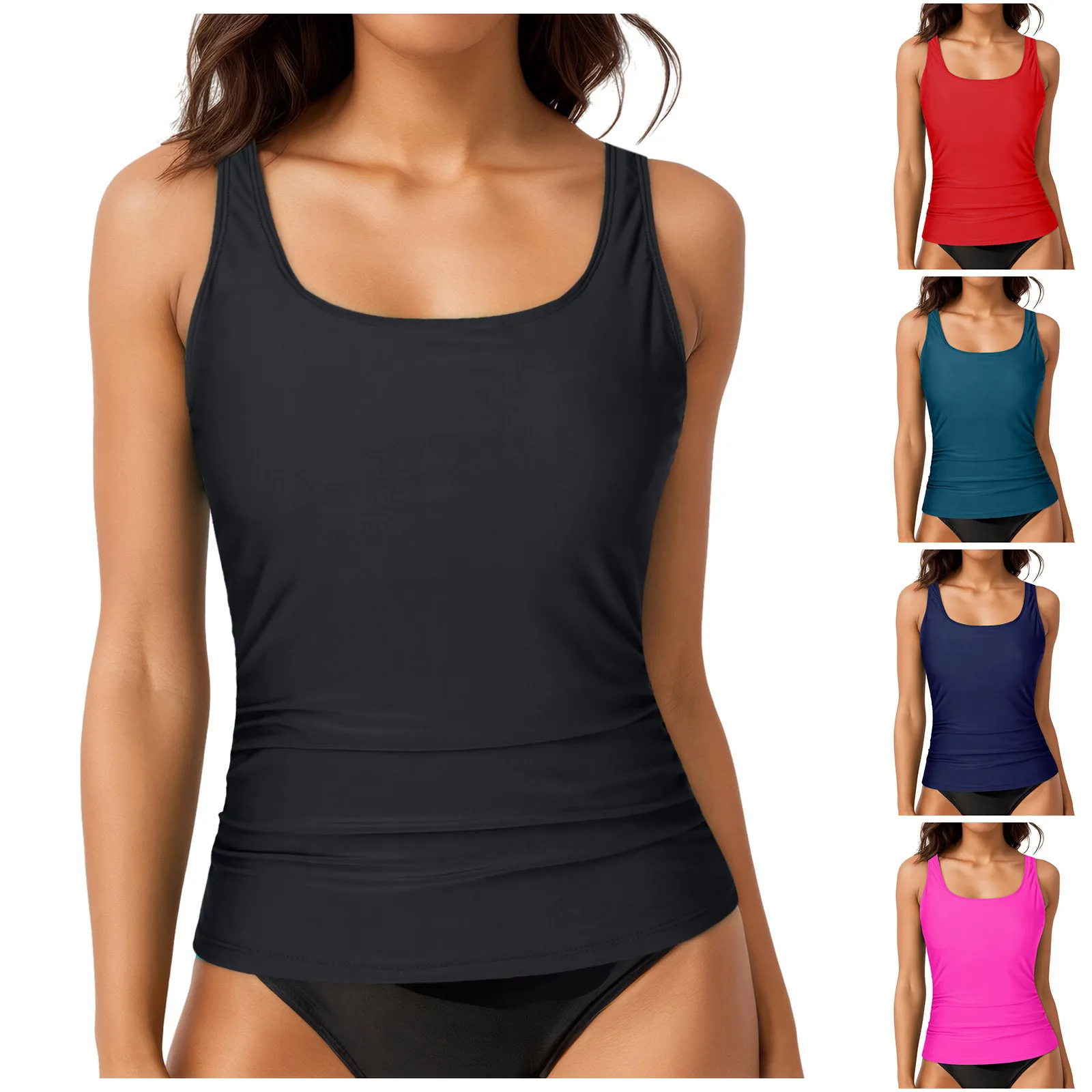 

Women Brazilian Swimsuit Tops Solid Removable Chest Pad Bathing Bottoms Beachwear Summer Bather Bathing Suit Tops For Women