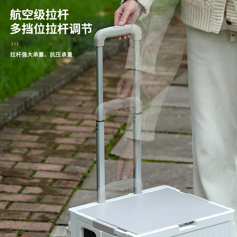 Yanxuan carrinho de compras portátil dobrável mini supermercado carrinho de compras acampamento caixa dobrável