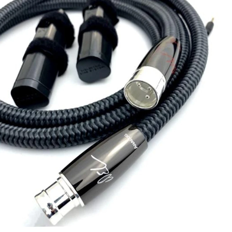 Hi-End Pair AQ WEL 2 XLR to 2 XLR Silver Core Audio Balance XLR Cable Male to Female HiFi  Version