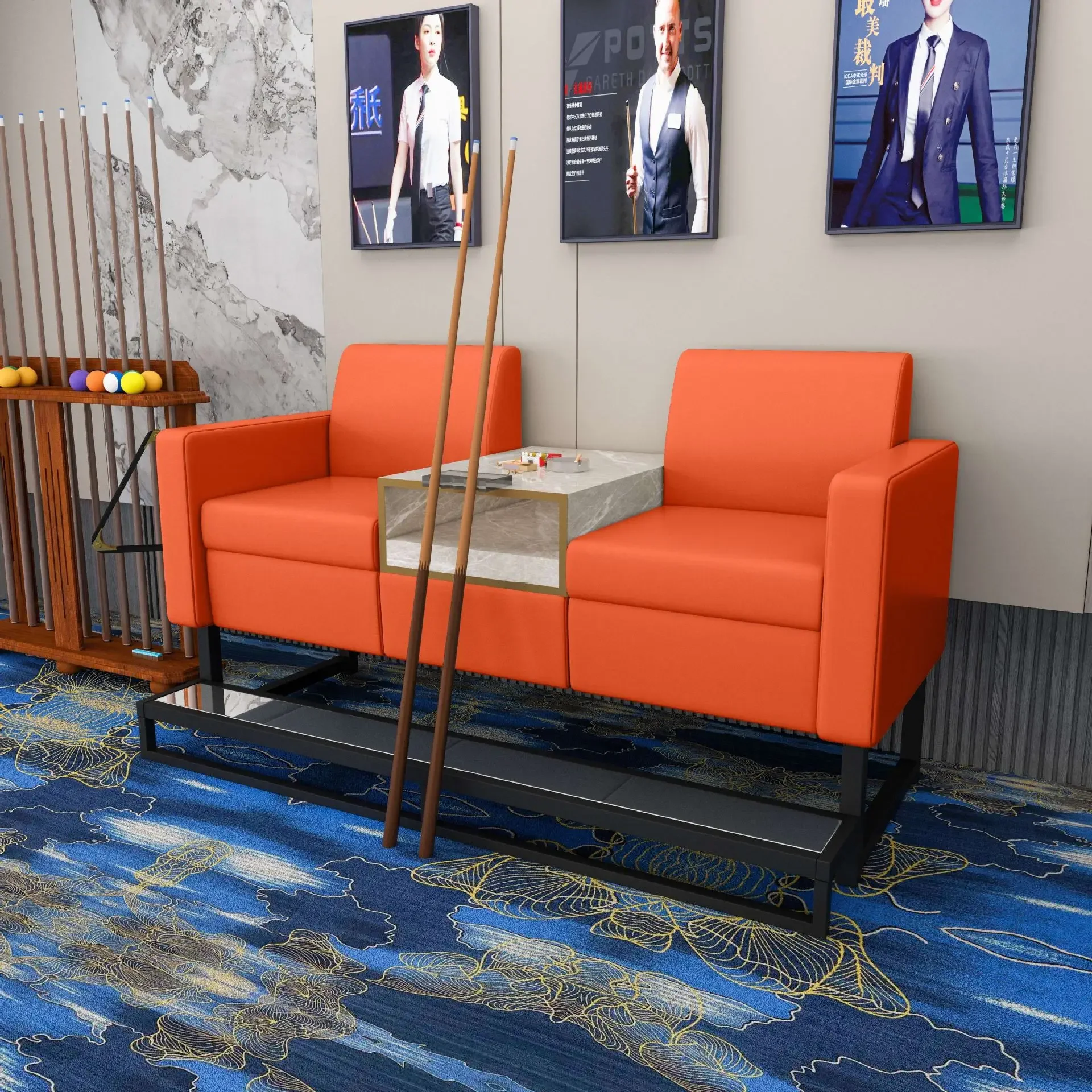 أريكة البلياردو سنوكر بريطانية لعرض الكراسي