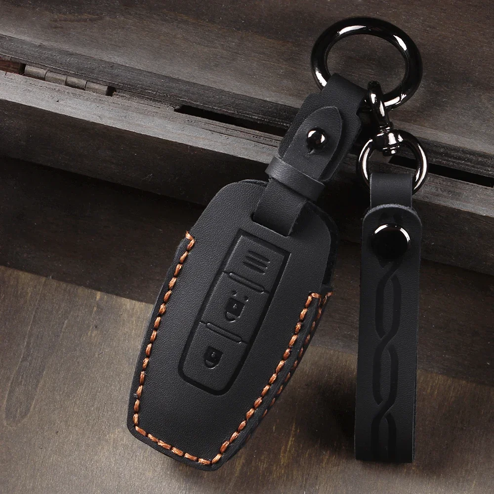 

3 Bottons Leather Key Shell for Mitsubishi Outlander 2023 Car Key Case Cover Accessories