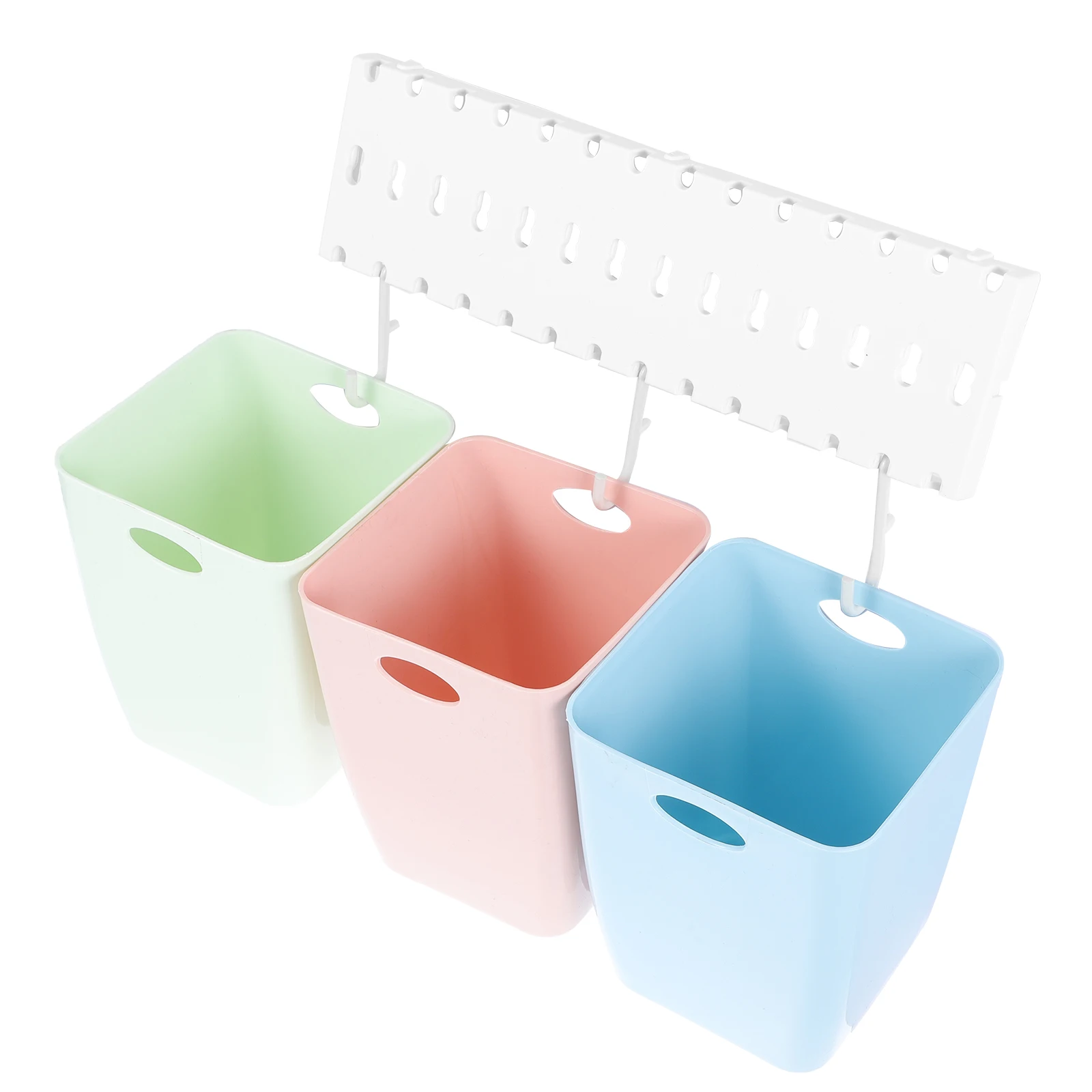 

Premium Material Wall Mounted Sorting Trash Bin Set Compact Size Easy Install Kitchen Recycling Bins Plastic Garbage Can Waste