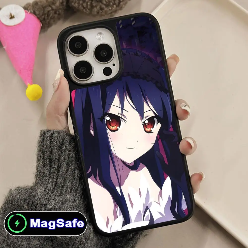 

Чехол для телефона Accel World Kuroyukihime для iPhone 17 16 15 14 13 12 11 Air Pro Max Plus, матовый, с поддержкой MagSafe, красочный, красивый