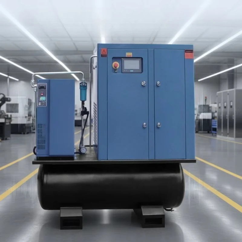 Industrial 10hp 7.5kw Rotary Integrated Screw Air Compressor 8bar to 12bar Range 200L to 280L Variants with All-in-One 200L