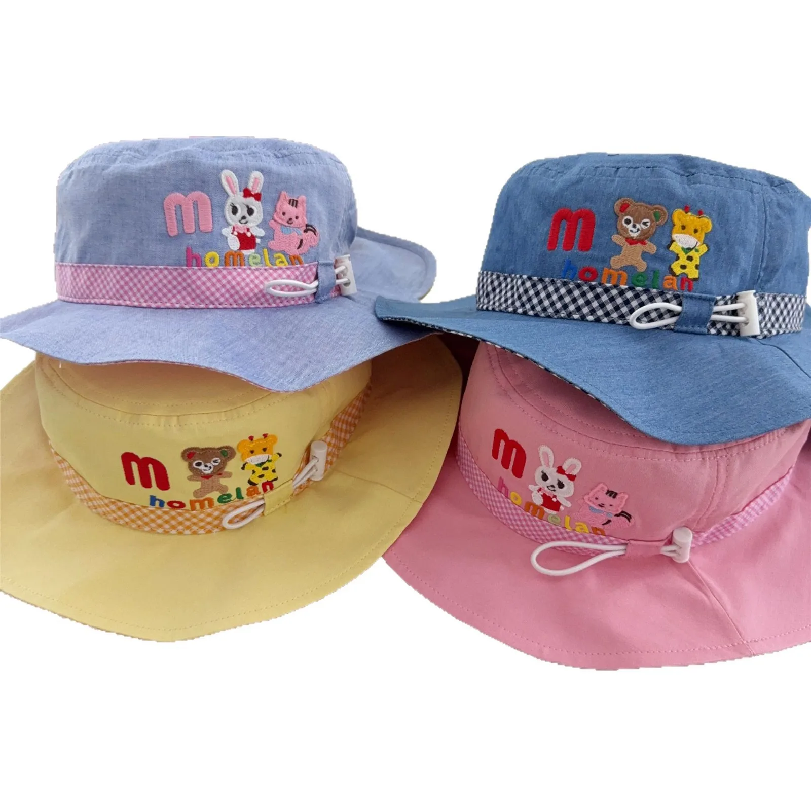 Head circumference 48-58cm Little Bear Fisherman's Hat 2026 Cartoon Cute Tour Windproof and Sunshade Fisherman's Hat