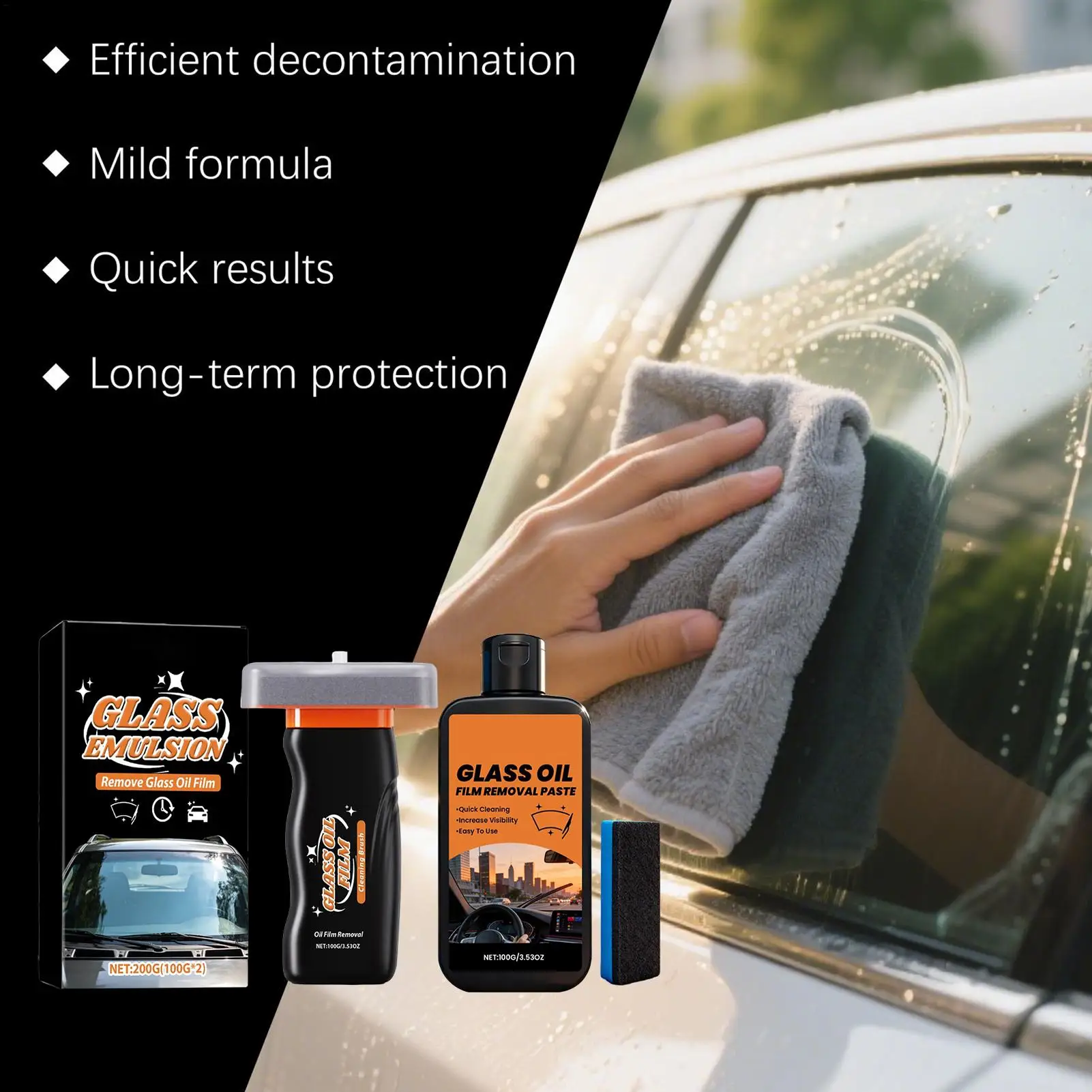120ml Car Windshield Glass Water Rain Repellent Auto Glass Windshield Cleaner Anti Fog Car Oil Film Removal Hydrophobic Cleaner