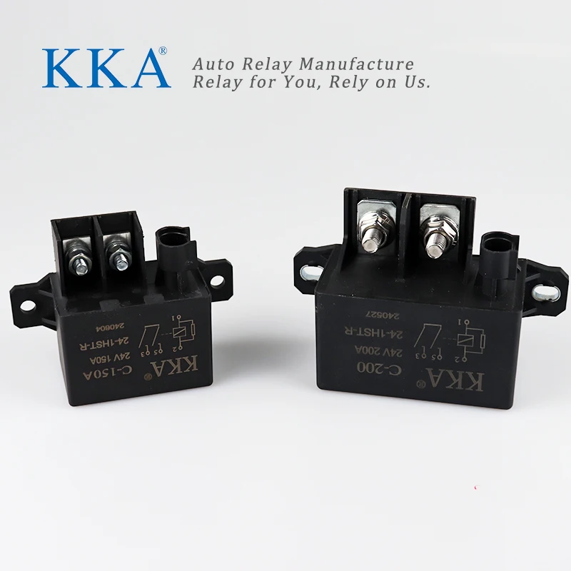 KKA-C150/200A 12V/24V 150A/200A Tyco Type Automotive Relay, High Current Car Starter Relay for Car, Truck, Boat, RV, BMW Series