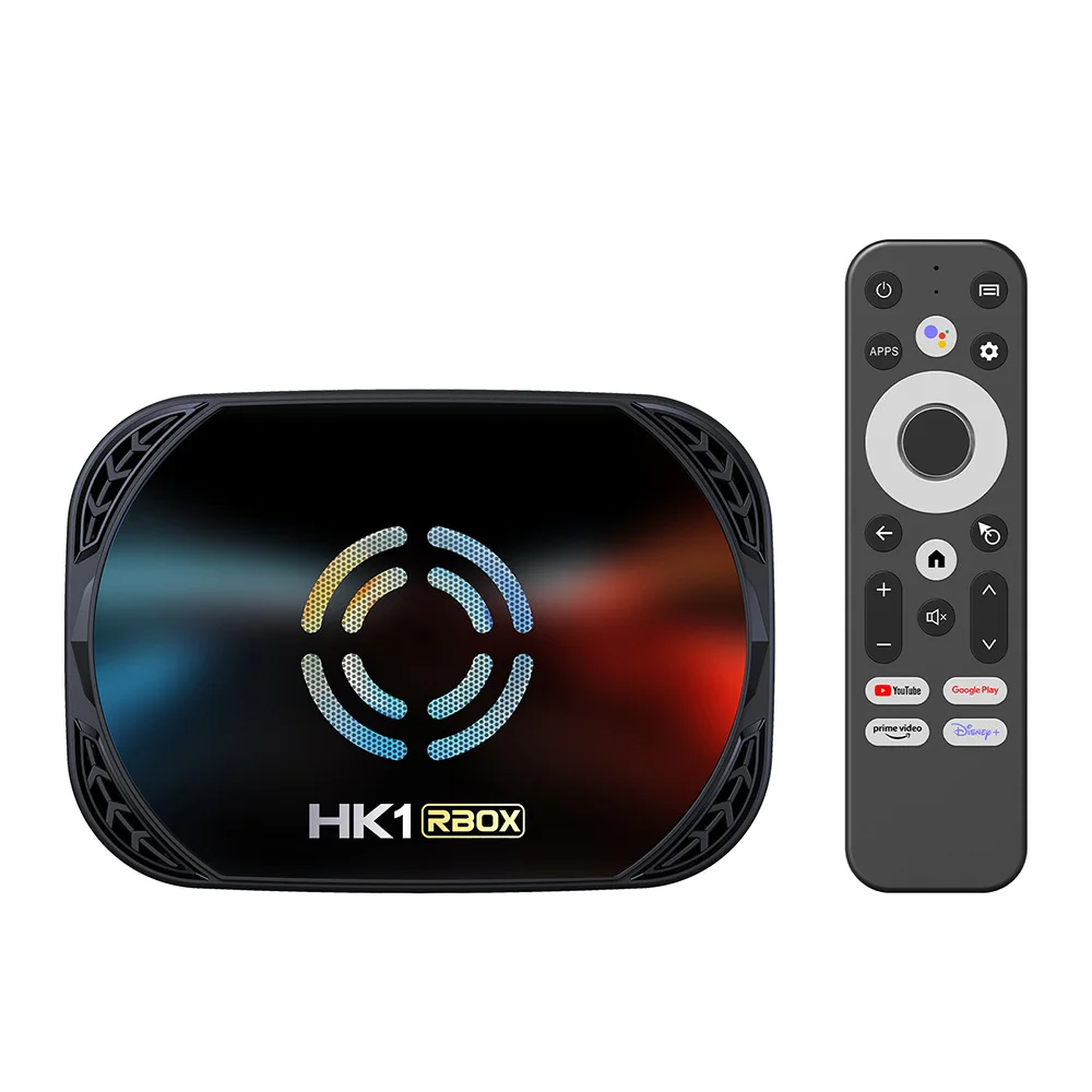 HK1 RBOX X50 Android 14 Smart TV Box Amlogic S905A 4GB DDR4 32GB 128GB AV1 1000M LAN WiFi6 BT5.0 Reproductor Multimedia con Ventilador de Refrigeración