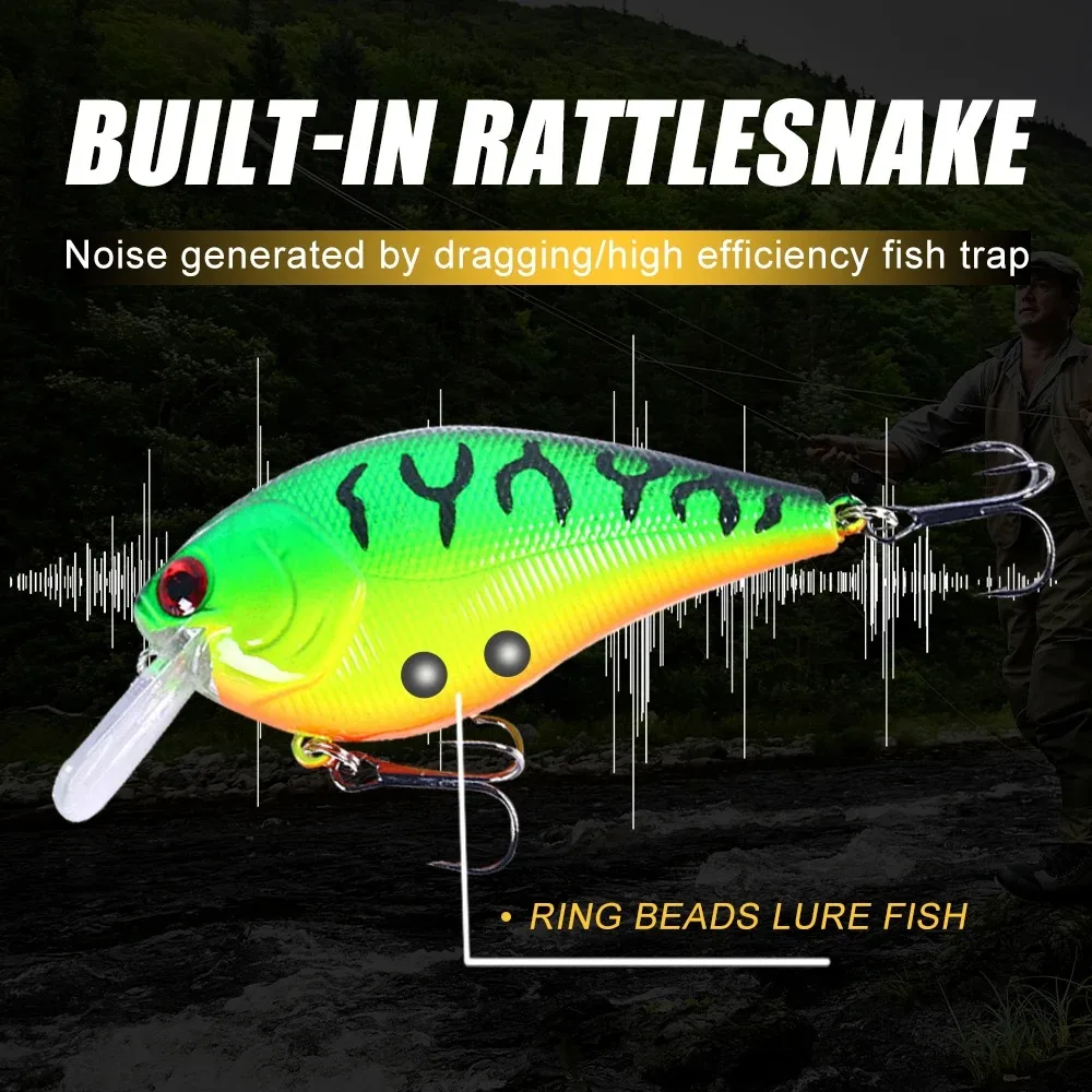 6 uds crankbaits señuelo de Pesca Wobbler Minnow cebo de plástico Artificial duro lubina Pesca Swimbait aparejos de Pesca de carpa - imagen 2