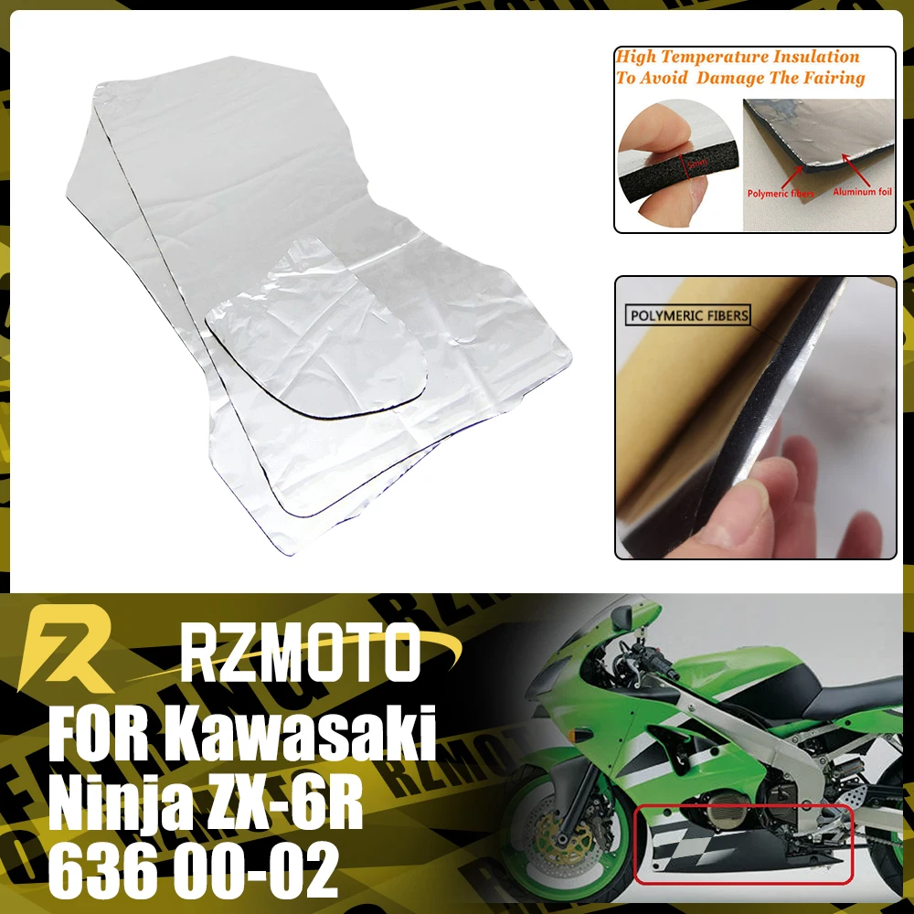 

ZX6R Heat Shield Fairing Melting Protection Pre-Cut Insulation Sponge Fit For KAWASAKI NINJA ZX-6R 636 2000-2002 2001