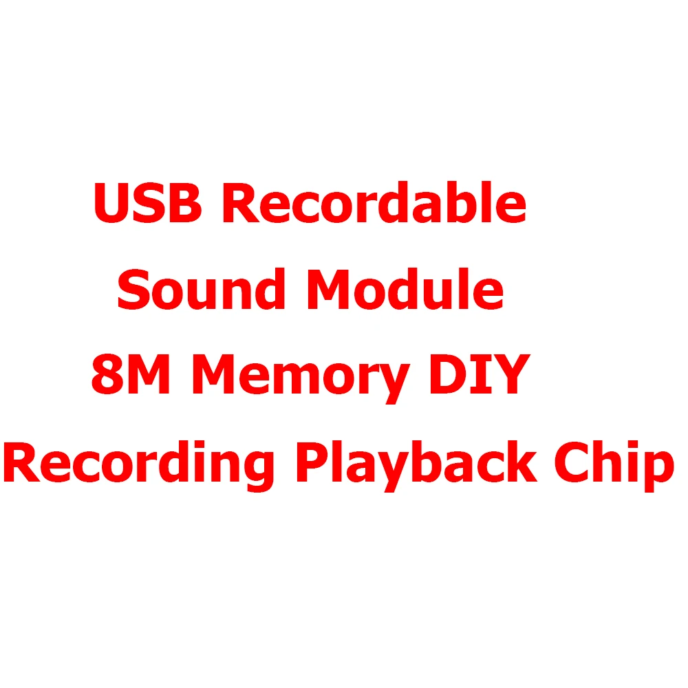 Modulo audio registrabile USB Memoria da 8 M Chip di riproduzione di registrazione fai-da-te per biglietti d'auguri parlanti Giocattolo audio Regalo di compleanno