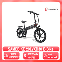 SAMEBIKE 20LVXD30 E-Bike 20 Inch Folding Electric Bicycle 350W 48V 10.4AH Motor Cycling Lithium Battery Mountain E-bike