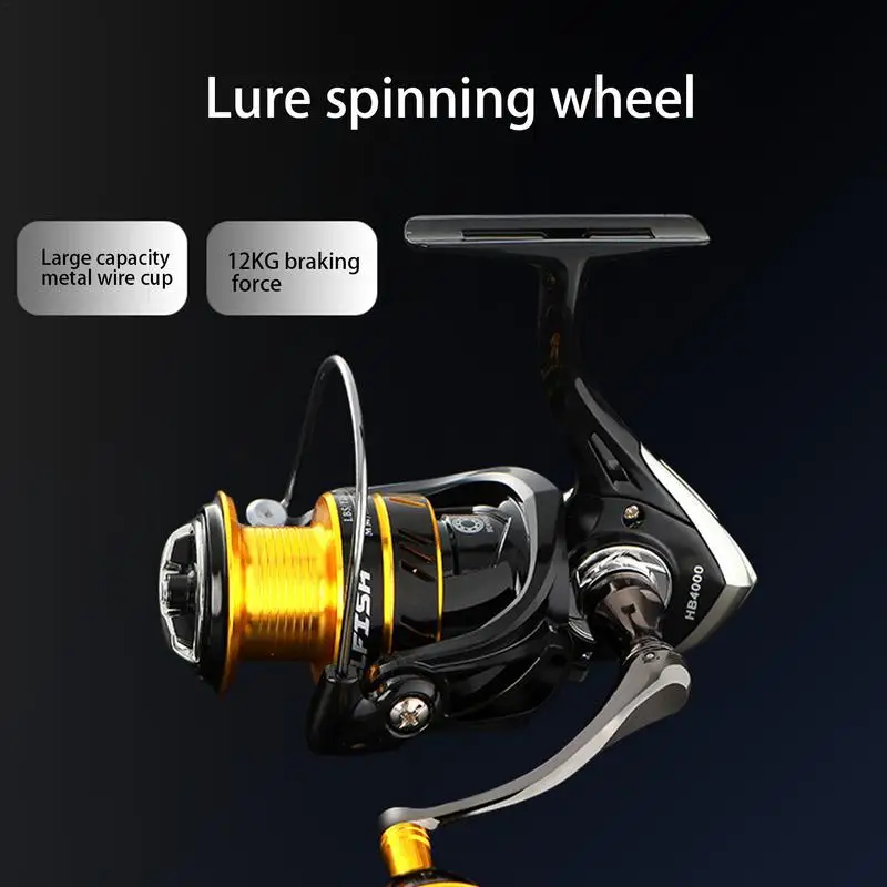 Fishing Supplies Spinning Fishing Reel 2000-7000 Series Sea Rod Fishing Reel Lightweight 5:2:1 Speed Saltwater Sea Pole Wheel