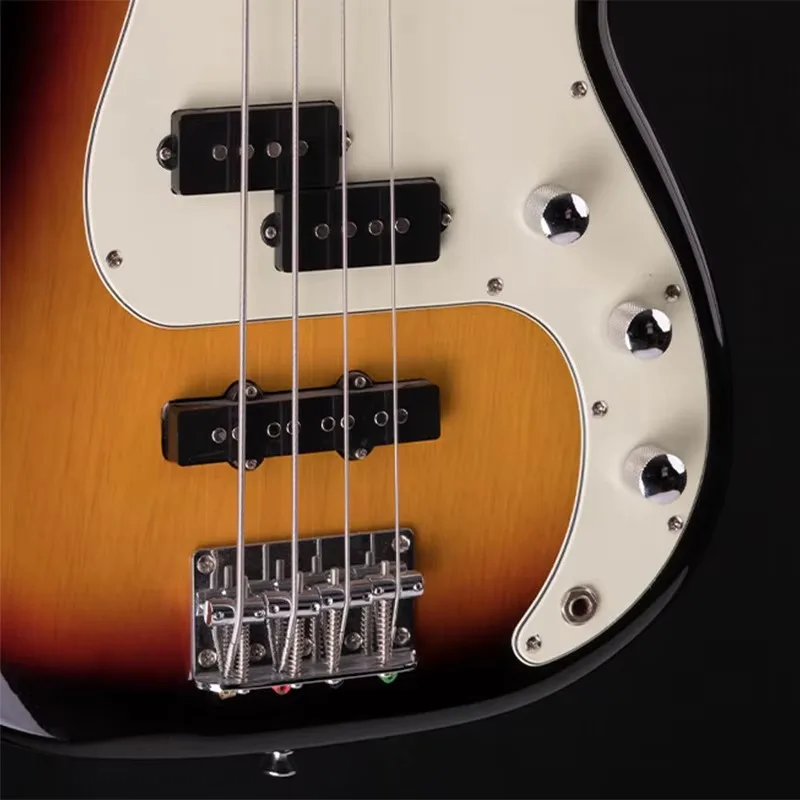 High-quality Professional 4-string Electric Bass Guitar 21-fret Finger board Confi guration