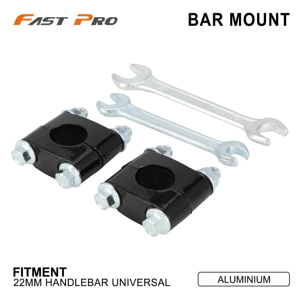 Universal 22mm Handlebar Bar Clamp Handle Bar Riser Bar Mount Motorcycle Accessories For CRF XR 50 70 110 Off-Road Bike Aluminum