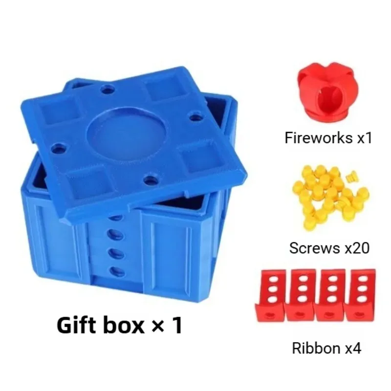 صندوق هدايا عيد الميلاد مع إصبع متوسط مخفي داخل مزحة ممتعة ديكور منزلي مبتكر هدية مفاجئة منبثقة