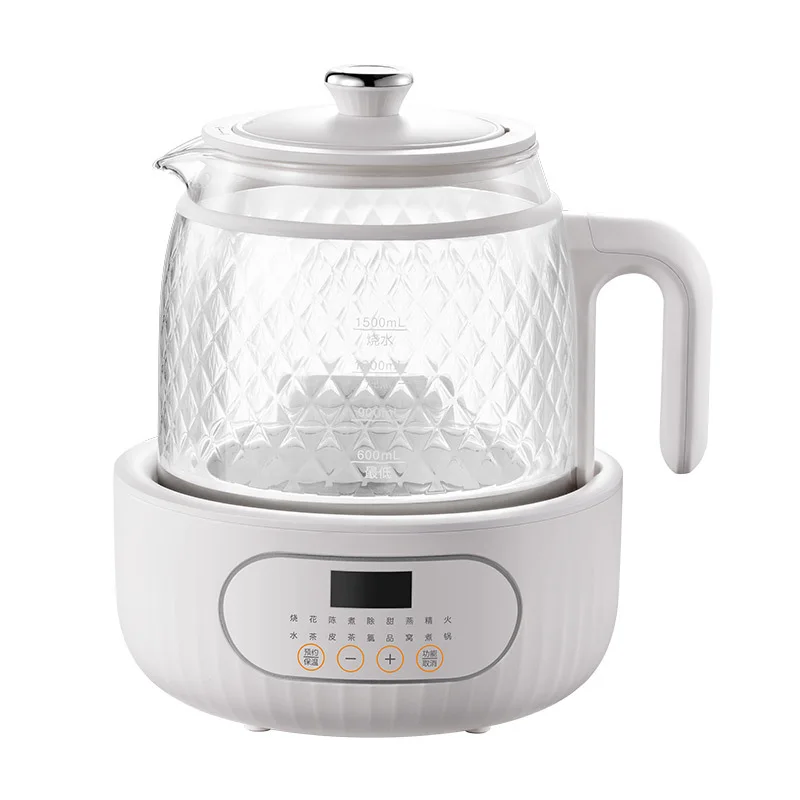 1500ml Health Tea Maker 800W Glass Electric Kettle Constant Temperature Multi Function Stewing Pot for Home Kitchen 티메이커 view 6