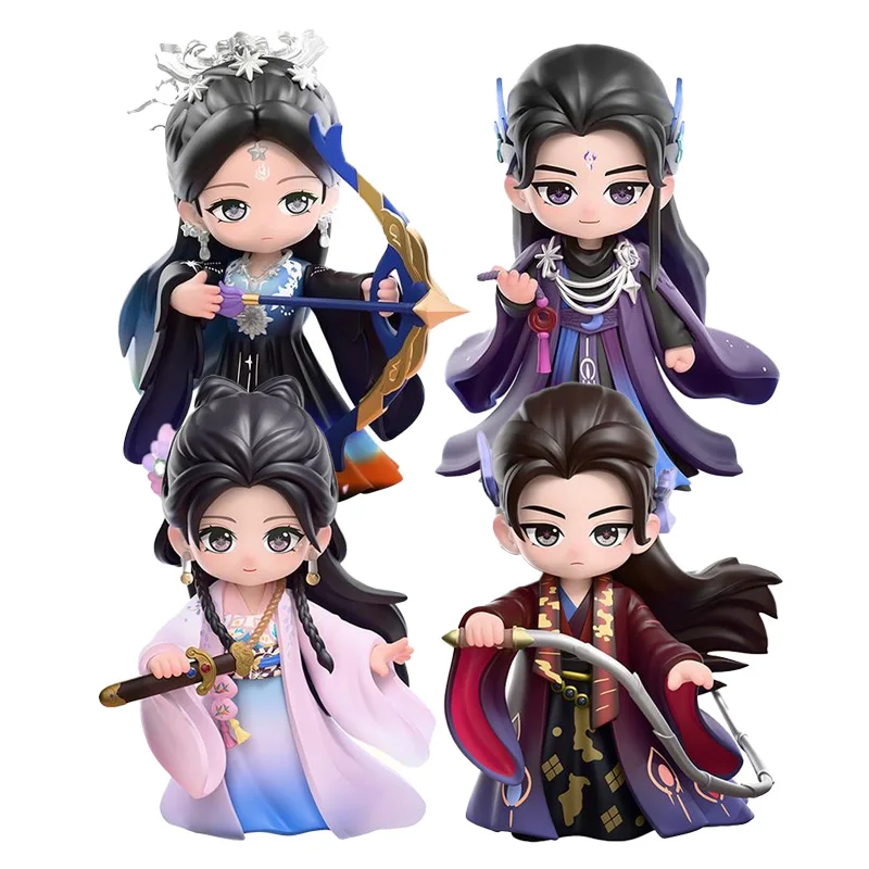 

Moonlight Mystique Official Q Version Action Figure TV Anime Figure XingYue JingYuan Cute Doll BaiShuo FanYue Model Toy Gift