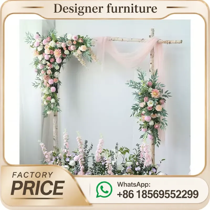 Artificial Silk Flowers Pink White Plastic Wedding Table Centerpiece Home Hotel Party Wall Decoration Event