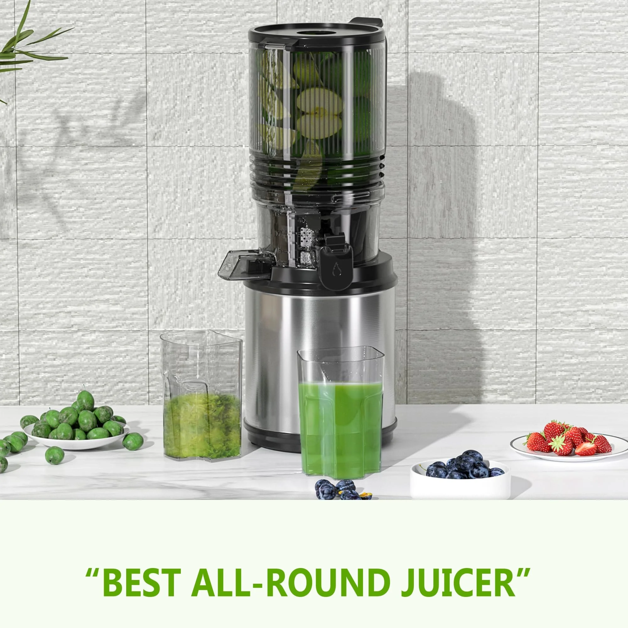 Commercial Multifunctional Juice Machine For Fruits Vegetables Big Mouth Cold Press Masticating Electric Slow Juicer